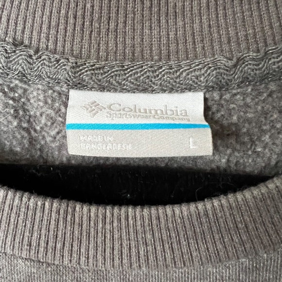 Columbia Pullover Crew Sweatshirt - Gray - Large - Picture 2 of 3